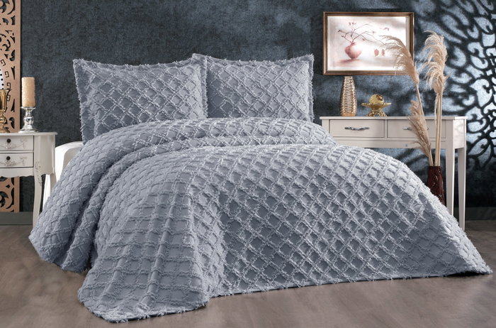 L'essentiel linge de maison Juego de Colcha Harem - Gris L'essentiel linge de maison Juego de Colcha Harem - Gris
